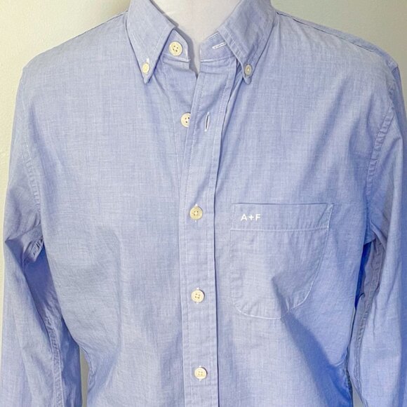 Abercrombie and Fitch Blue Button Down Shirt - Picture 2 of 9